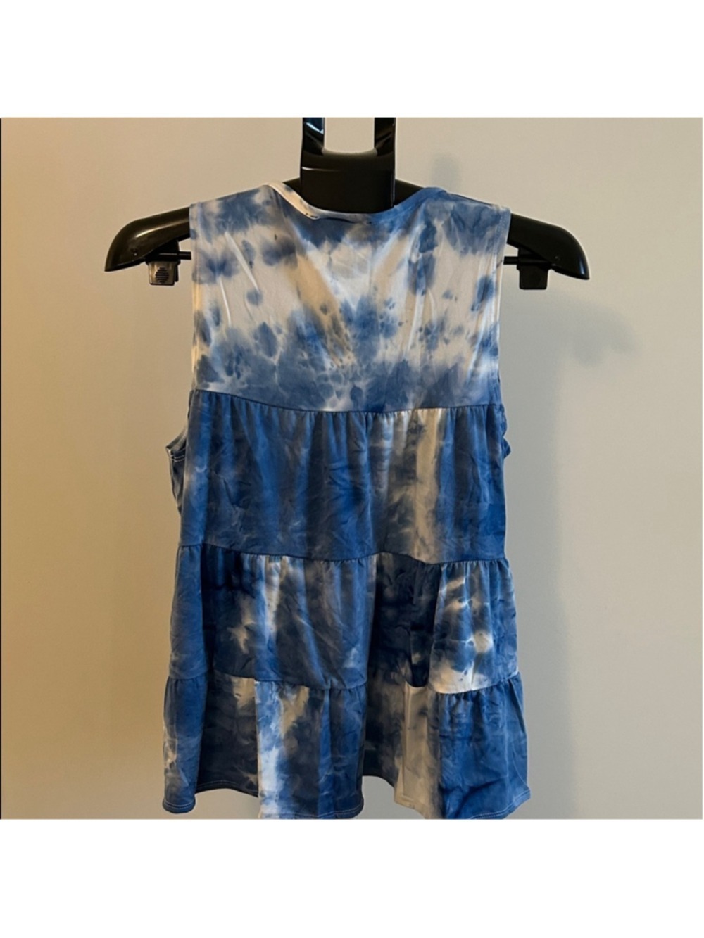 Promise Blue and White Tie-Dye Sleeveless Top - Picture 3 of 4